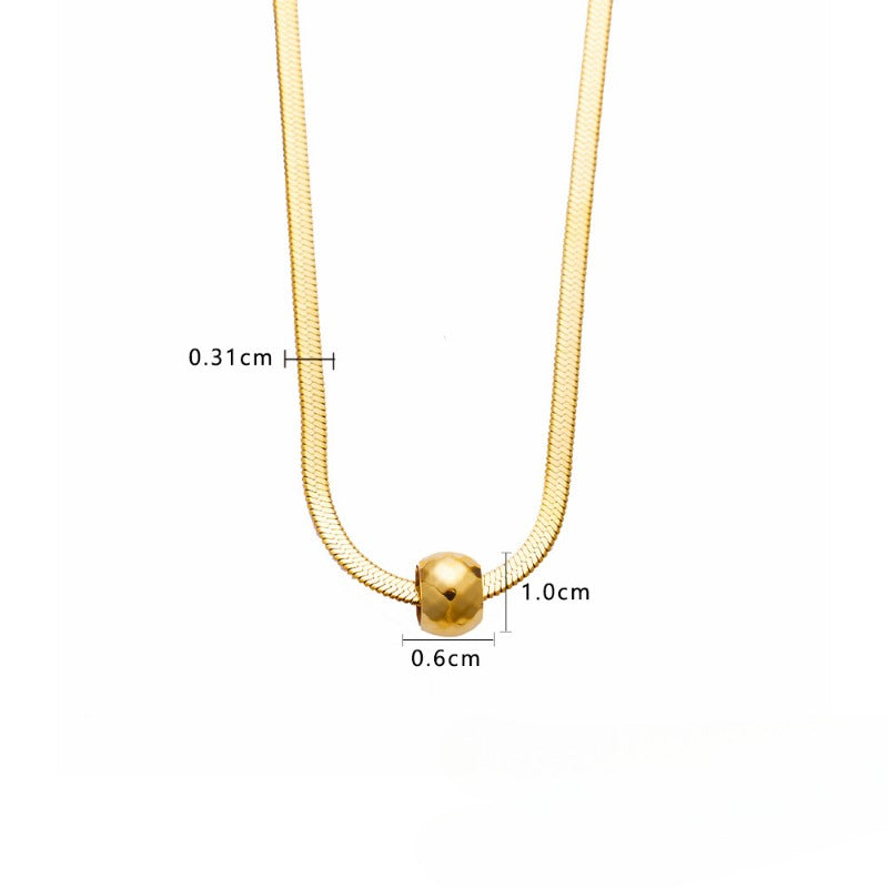 Wholesale Heart Shaped Titanium Steel Snake Bone Chain